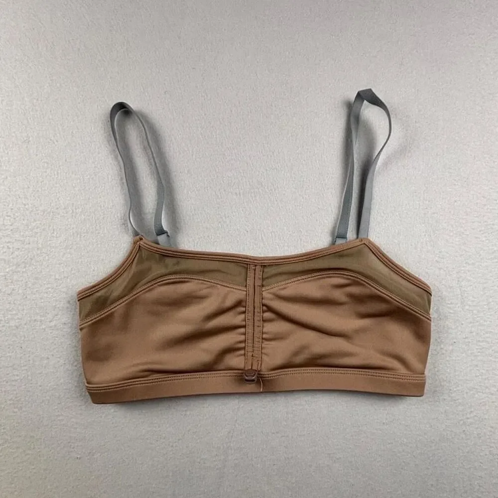 Fabletics Tan Sports Bra Women's Small Adjustable Strap Low Impact Workout Bra